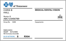 Sample ID Card with RX Formulary Essential Pharmacy Coverage