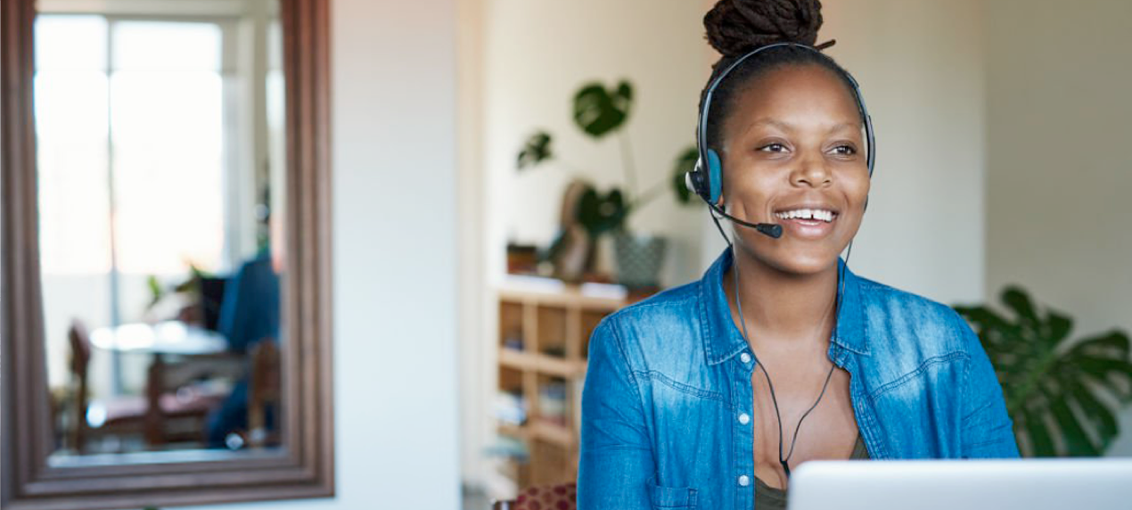 BlueCross BlueShield of Tennessee employee working from home