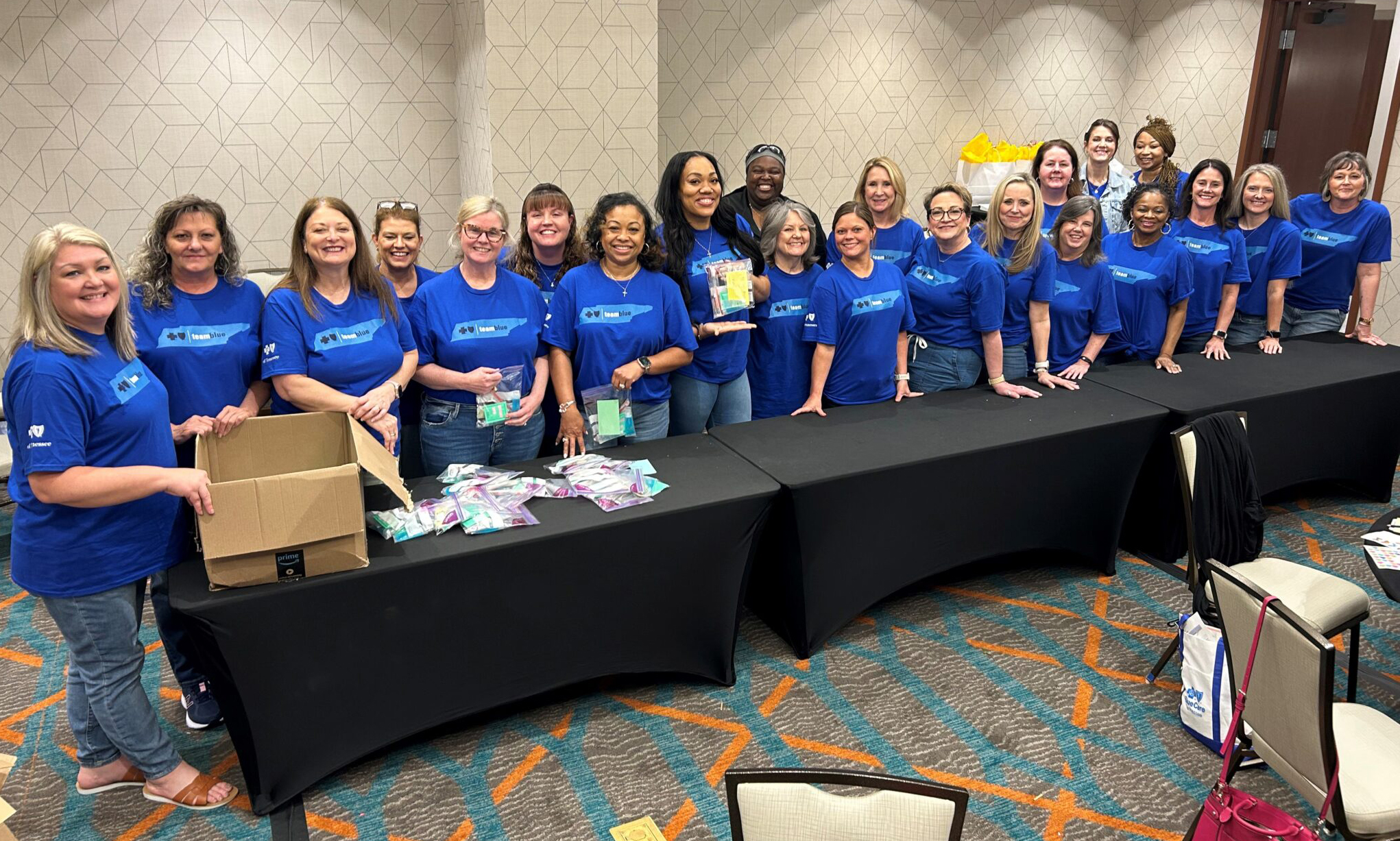 BlueCross volunteers group photo