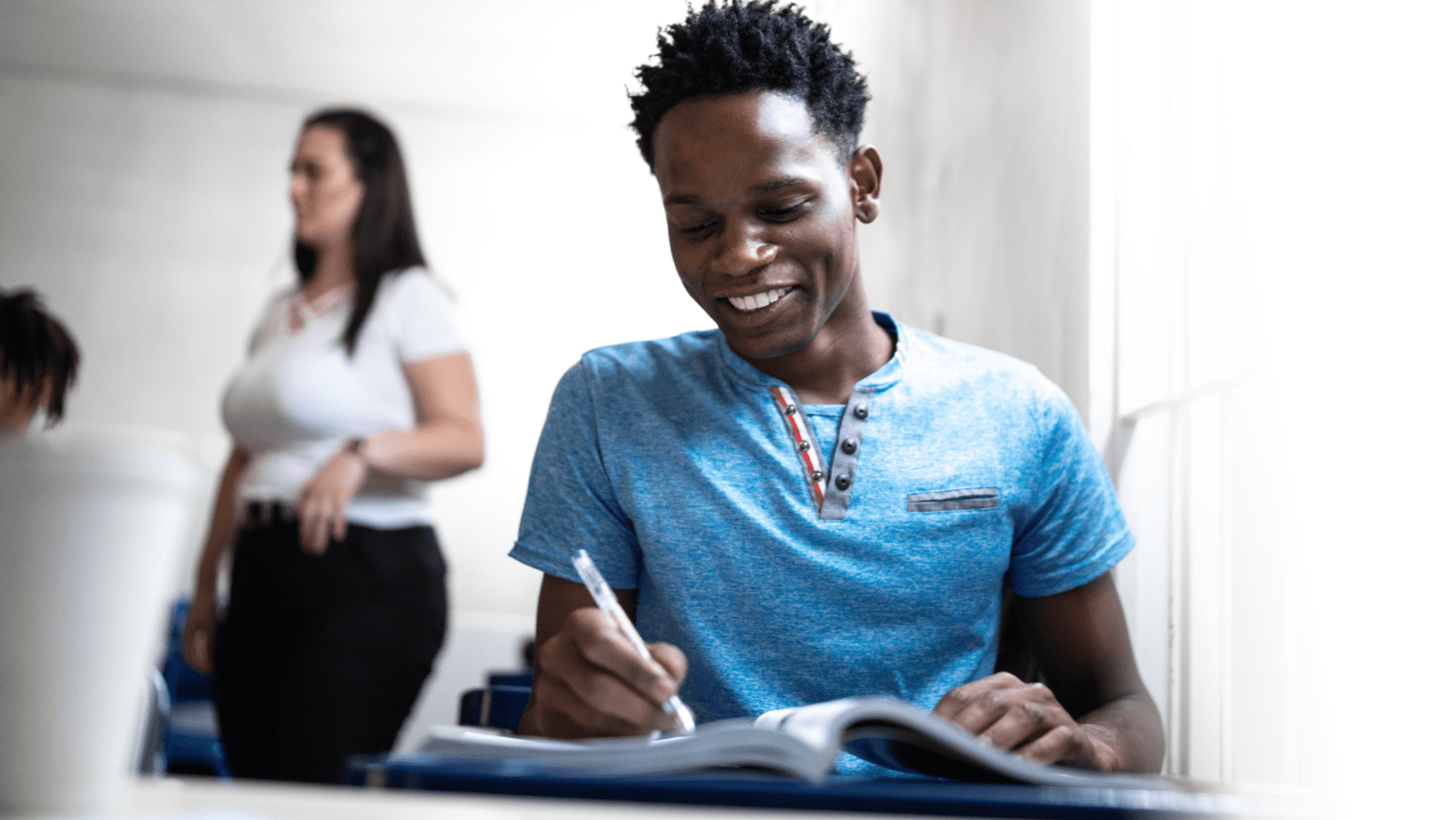 Student in classroom