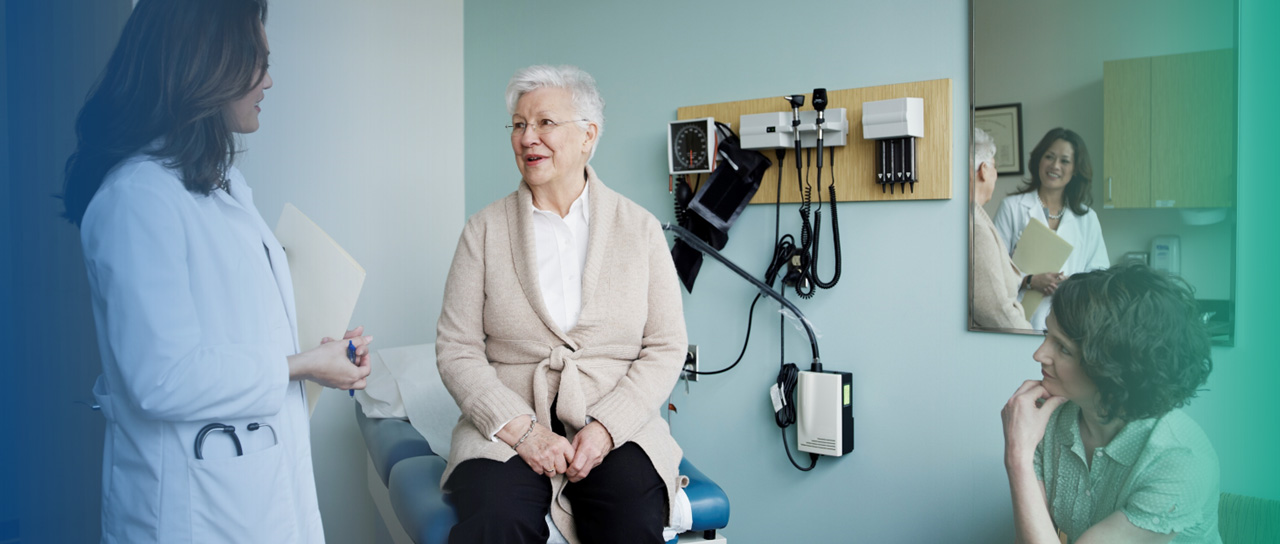 Doctor speaking with patient